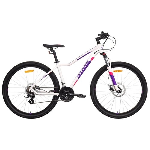 Велосипед Stark Viva 27.2 HD (2021) 14.5" белый/фиолетовый