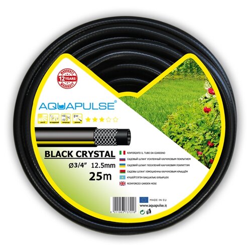 Садовый шланг усиленный Aquapulse Black Crystal (FITT) - 3/4" х 25м