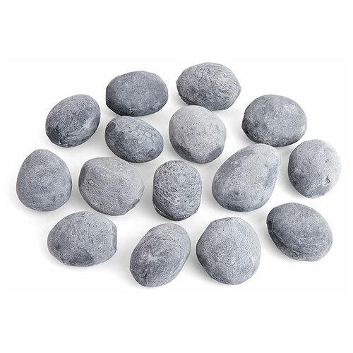 Набор Bioteplo из 15 серых камней для биокаминов (стеклокерамика)