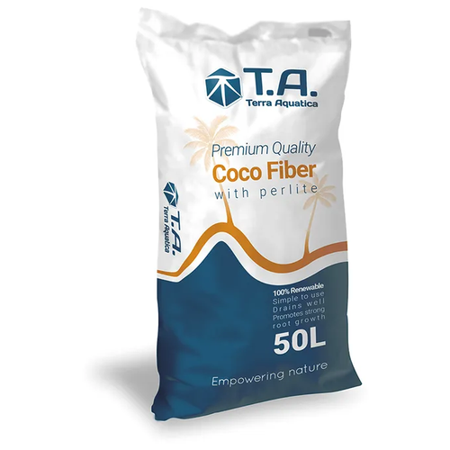 Кокосовый субстрат Terra Aquatica Coco Fiber Perlit 50л (GHE CocoTek) с перлитом
