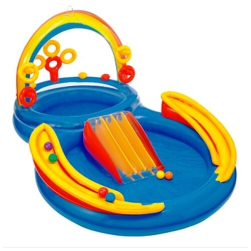 Детский надувной бассейн Радуга Intex (Интекс) Rainbow Ring Play Center (57453)