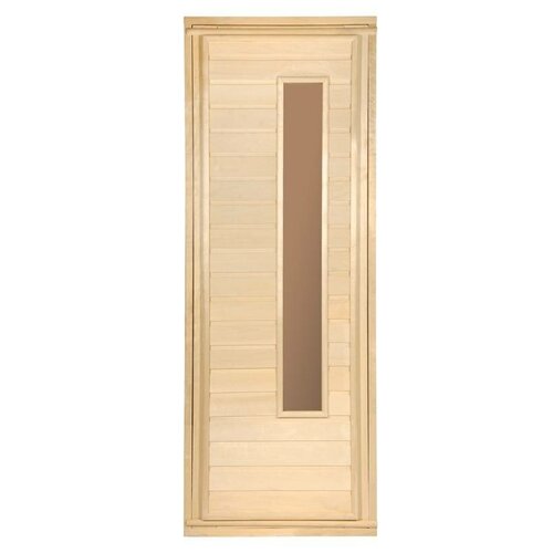 Дверь со стеклом (узкоебронзовоежаростойкое) 19х07 млипа Класс А коробка из сосны (03322)