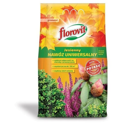 Удобрения Florovit универсальный осенний - 3 кг (Комплект из 4 шт. упаковок)