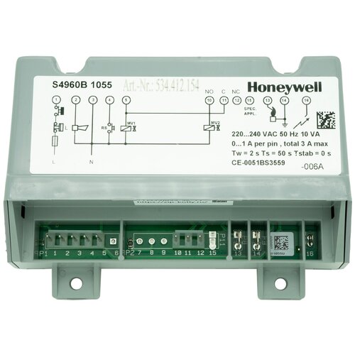 Контроллер управления горением Honeywell Resideo S4960B 1055 / арт. 39808380 / Чехия