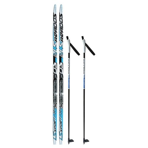 Бренд ЦСТ Комплект лыжный: пластиковые лыжи 150 см с насечкой