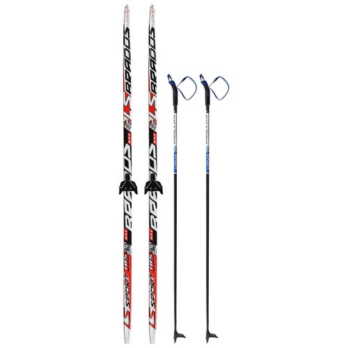 Бренд ЦСТ Комплект лыжный: пластиковые лыжи 185 см без насечек