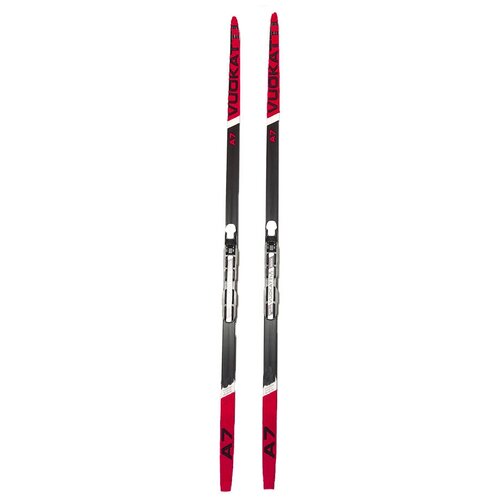 Лыжный комплект VUOKATTI / Беговые лыжи 160 см с креплением NNN Step цвет Black/Magenta