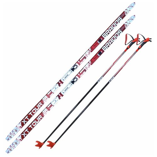 Лыжный комплект STC NNN 205 см Step-in Brados XT Tour Red /Лыжи беговые 205 см