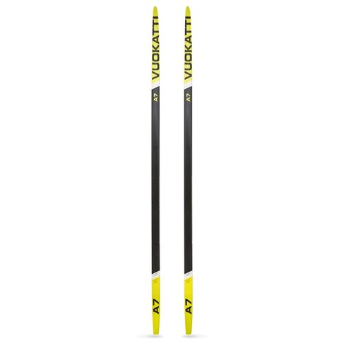 Лыжный комплект VUOKATTI / Беговые лыжи 185 см с креплением NNN Step цвет Black/Yellow
