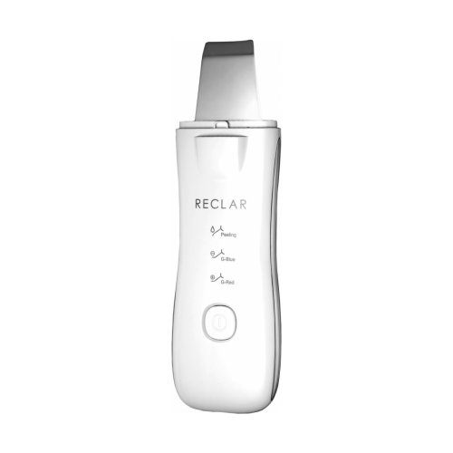 RECLAR Аппарат для ультразвуковой чистки лица Galvanic water peeler Silver