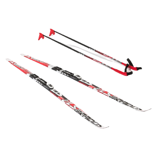 Лыжный комплект STC с креплением NNN (Rottefella) с палками 170 WAX Brados LS Red