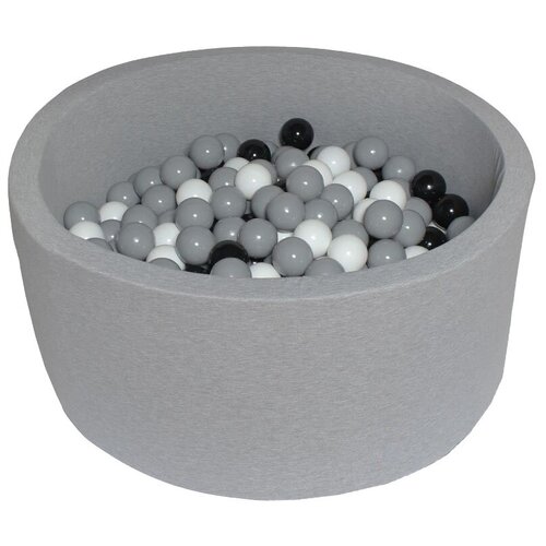 Сухой игровой бассейн “200 оттенков серого” серый выс. 40см с 200 шарами в комплекте: сер 100