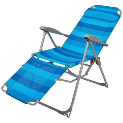 Кресло-шезлонг складное "Ника" с подножкой К3 синий