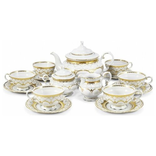 Чайный сервиз на 6 персон 15 предметов Leander "Соната /Изящное золото" / 158428