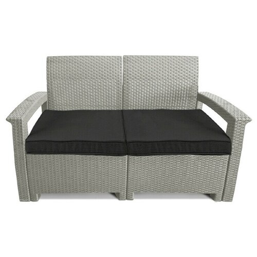 Пластиковый диван LF Soft 2 (Подушки: темно-серый