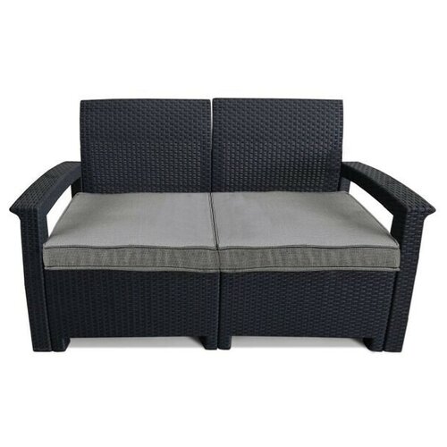 Пластиковый диван LF Soft 2 (Подушки: светло-серый