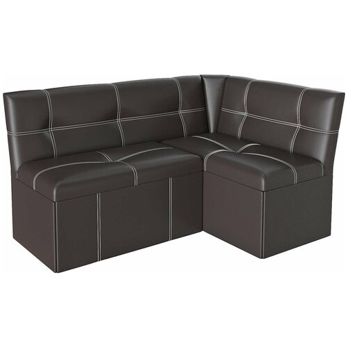 Кухонный диван угловой Квадро 155х110х82 коричневый