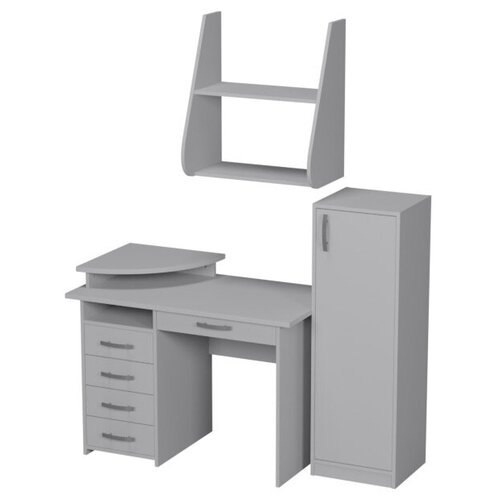 Комплект Меб-фф Комплект офисной мебели КП-14 цвет Светло-Серый