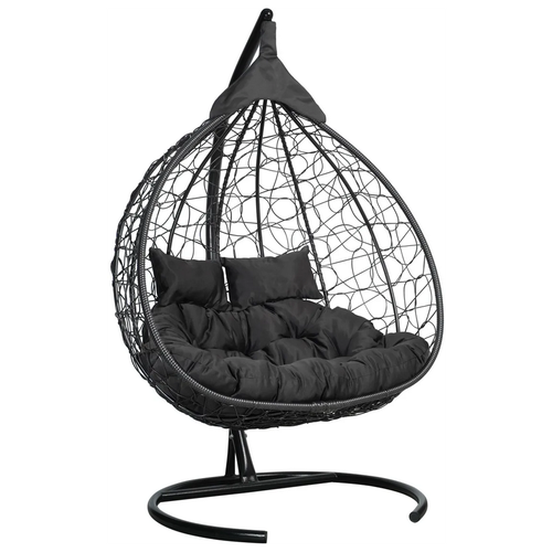 Подвесное кресло-кокон TODI для двоих 105х120х195 см. цвет: черный (900-267)