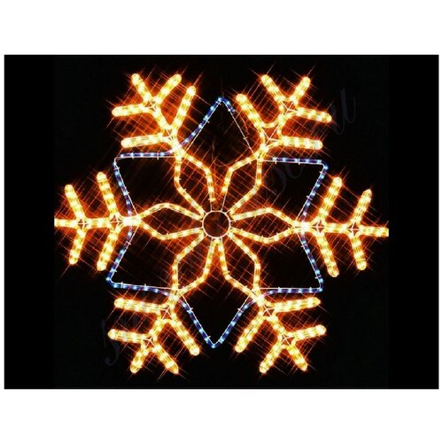 Фигура из светодиодного - LED двухцветного дюралайта "Снежинка"