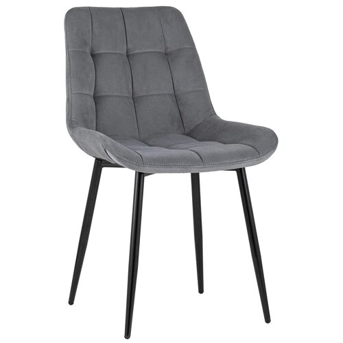 Комплект стульев для кухни 2 шт Флекс велюр тёмно-серый