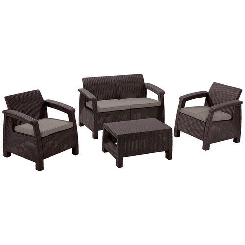 Комплект мебели Корфу сет (Corfu set) коричневый