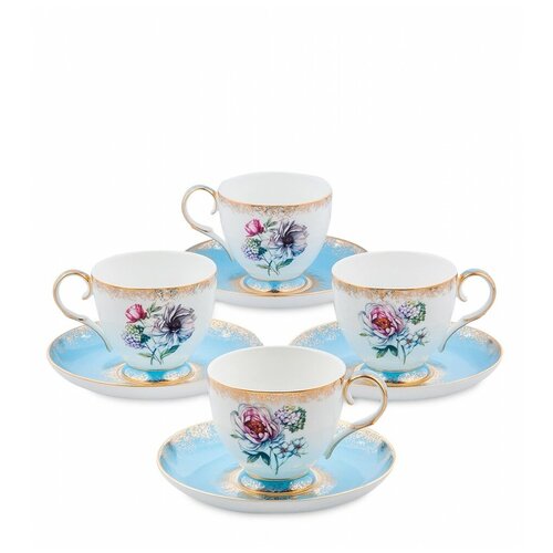 Чайный набор на 4 перс. Цветок Неаполя (Fiore Napoli Pavone) JK-129 113-451507