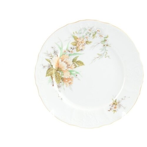 Набор тарелок Bernadotte Зеленый цветок 25 см(6 шт)