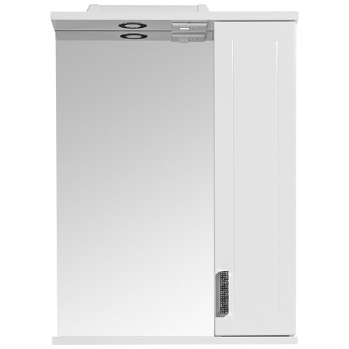 Зеркальный шкаф АСБ-Мебель Лиана 600 мм с подсветкой белый