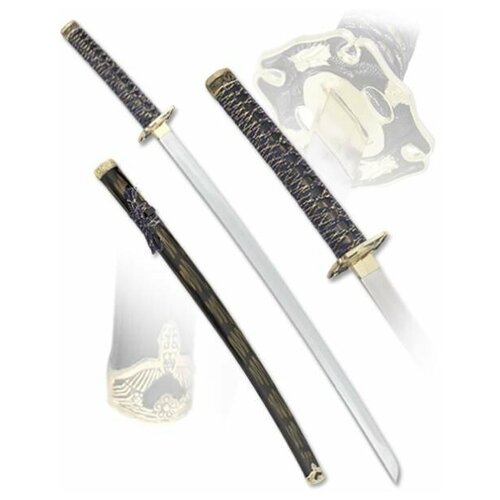 Катаны Самурайский меч катана (ножны синие с желтым)