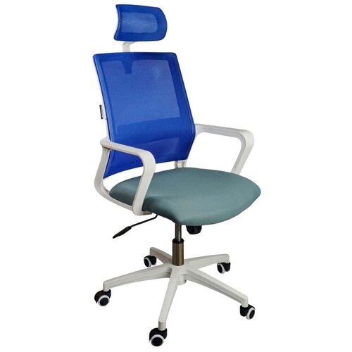 Компьютерное кресло Бит 815AW-AF01-T58 Синий/Серый