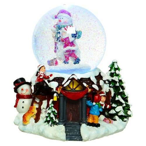 Снежный шар музыкальный танец снеговика С детишками