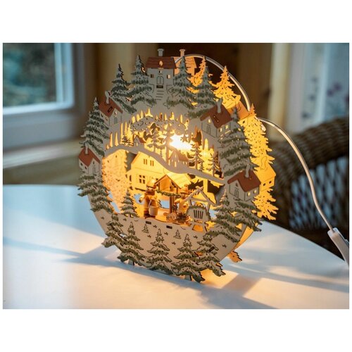 Светильник декоративный подвесной кормушка для птиц с прозрачной ламп