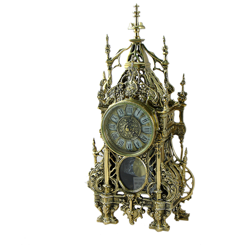 Часы бронзовые каминные "Кафедрал" c маятником BP-27012-D