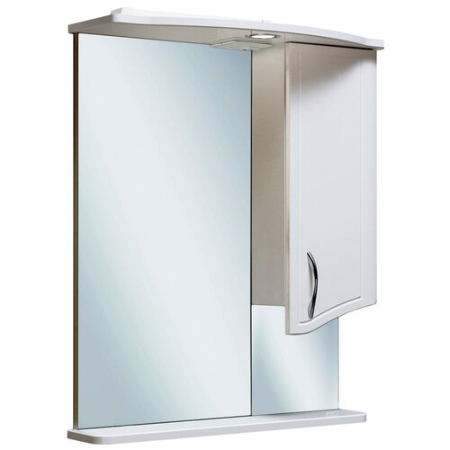 Зеркало шкаф для ванной / с подсветкой / Runo / Севилья 60 /правый / полка для ванной