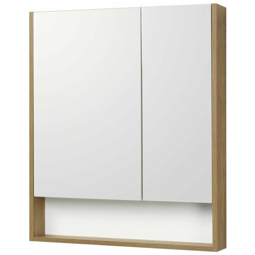 Зеркальный шкаф для ванной Акватон Сканди 70 белый/дуб рустикальный