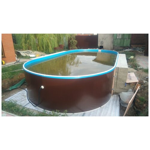 Каркасный бассейн морозоустойчивый Лагуна стальной 6.40х3.05х1.25м овальный (вкапываемый) Чаша 0
