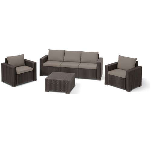 Комплект мебели Калифорния сет (California 3 seater set) коричневый