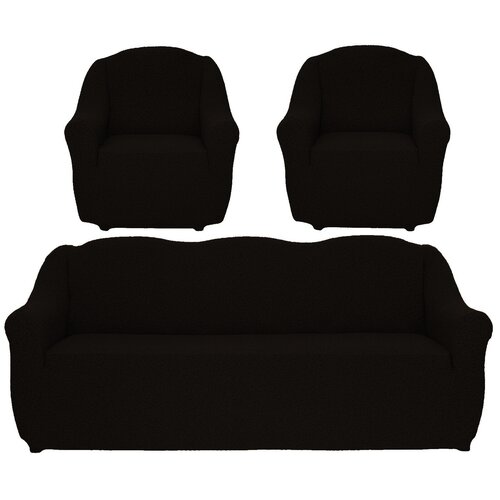 Чехол на диван трехместный и два кресла комплект универсальный Venera - Жаккард