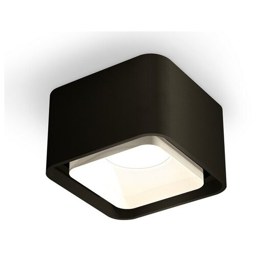Комплект накладного светильника с акрилом Ambrella Light XS7833021 SBK/FR черный песок/белый матовый MR16 GU5.3 (C7833