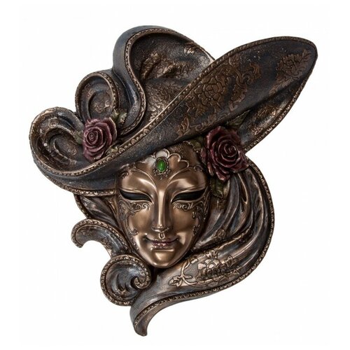 Венецианская маска Veronese "Розы" (цвет бронзовый) WS-344