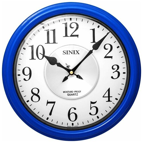 Настенные часы влагостойкие Sinix 4065 B (Синие)