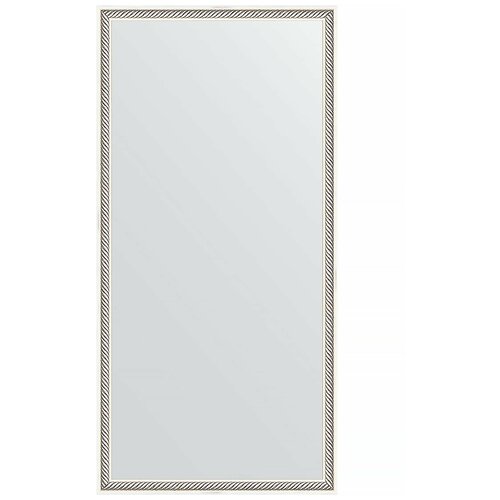 Зеркало в багетной раме - витое серебро 28 mm