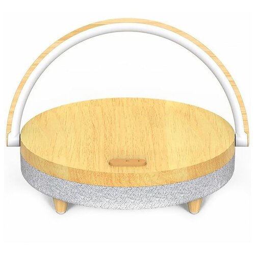 Колонка с функциями беспроводной зарядки и лампой Xiaomi Ezvalo Wireless Charging Music Desk Lamp Wood (LYYD01)