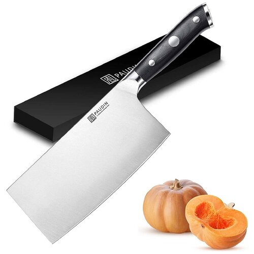 PAUDIN Pro / Нож кухонный профессиональный шеф повара накири тесак универсальный для мяса и овощей длина лезвия 17 см