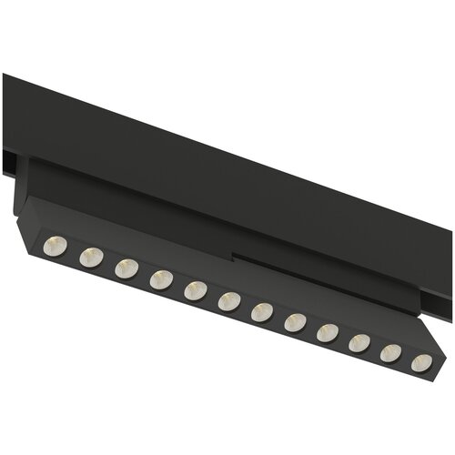 Трековый светильник магнитный SPOT BLACK BOOK MAGNETIC S15 48V 12W 36° CRI90 OSRAM 3000K | Черный корпус L232хH100mm