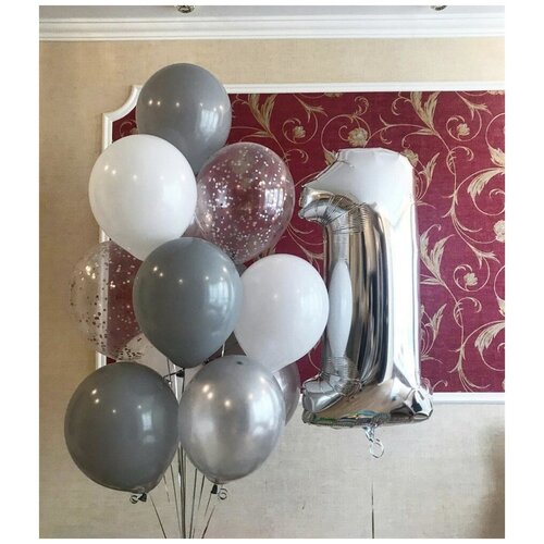 Композиция из воздушных шаров на день рождения с цифрой