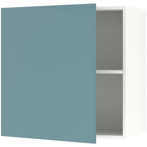 KNOXHULT кноксхульт навесной шкаф с дверцей 40x75 см глянцевый/синяя бирюза