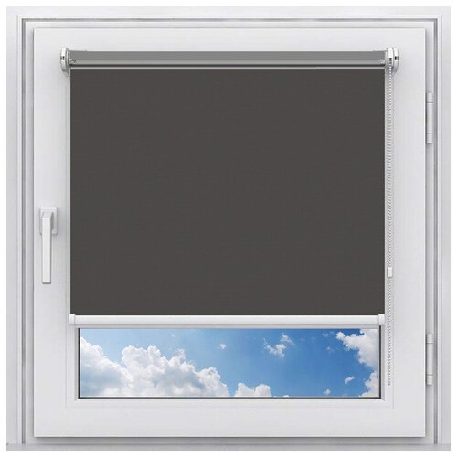 Рулонная штора Найт Блэкаут темно-серый 110х160 см