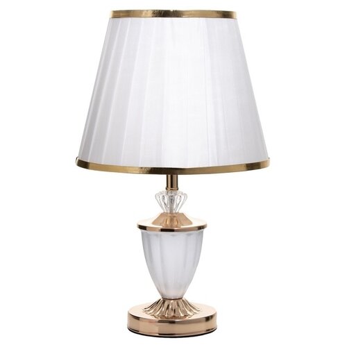 Настольная лампа Анисия E27 40Вт бело-золотой 25х25х43 см